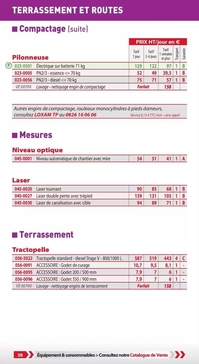 Tarifs professionnels du 3 janvier au 31 décembre 2025 - Catalogue page 40
