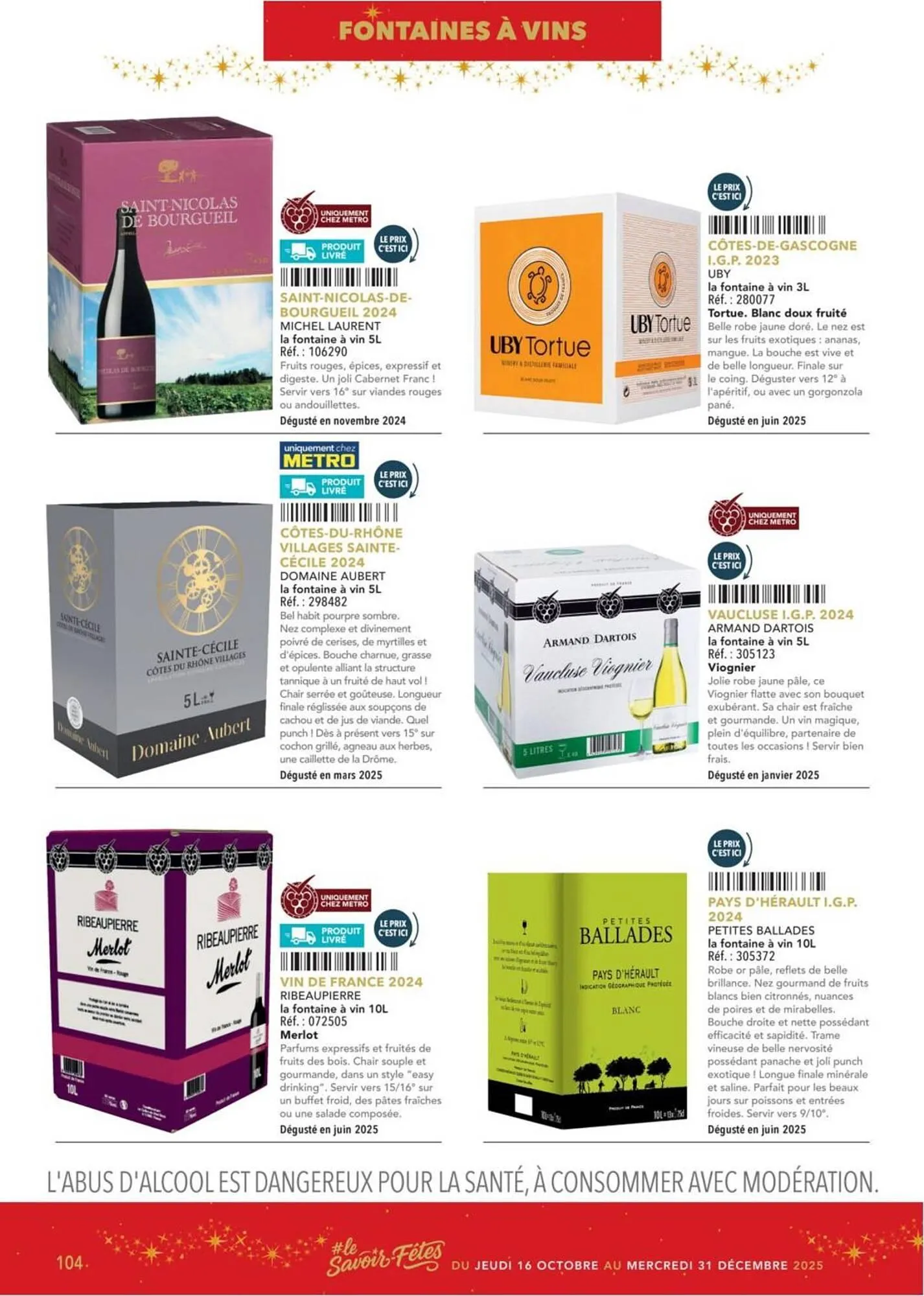 Catalogue METRO du 16 octobre au 31 décembre 2025 - Catalogue page 104