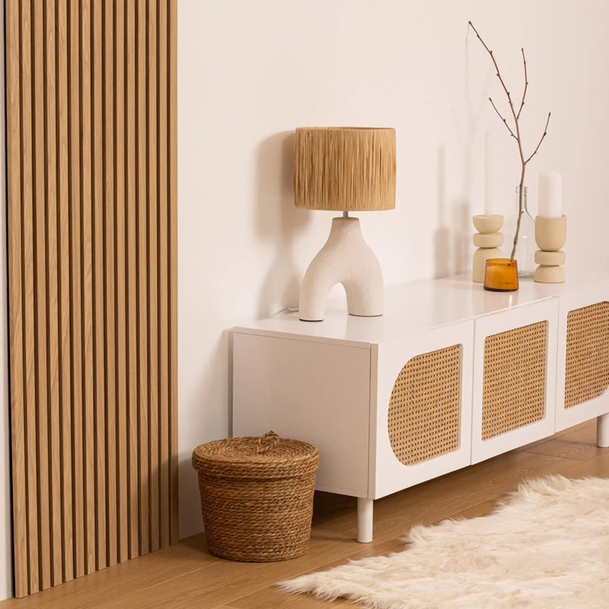 Panneau décoratif tasseaux bois Colva