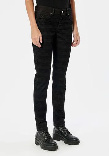 Jean slim noir femme