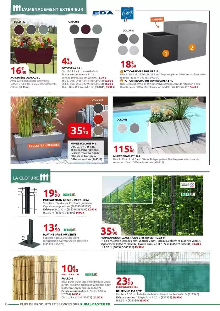 MOTOCULTURE - JARDINAGE - BRICOLAGE - DROGUERIE - ANIMALERIE du 31 mars au 26 avril 2025 - Catalogue page 6