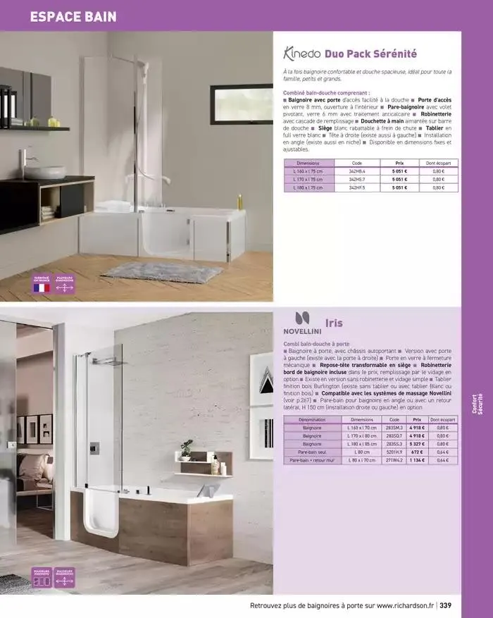 SALLE DE DE BAINS ET CARRELAGE 2025 du 11 avril au 31 décembre 2025 - Catalogue page 341