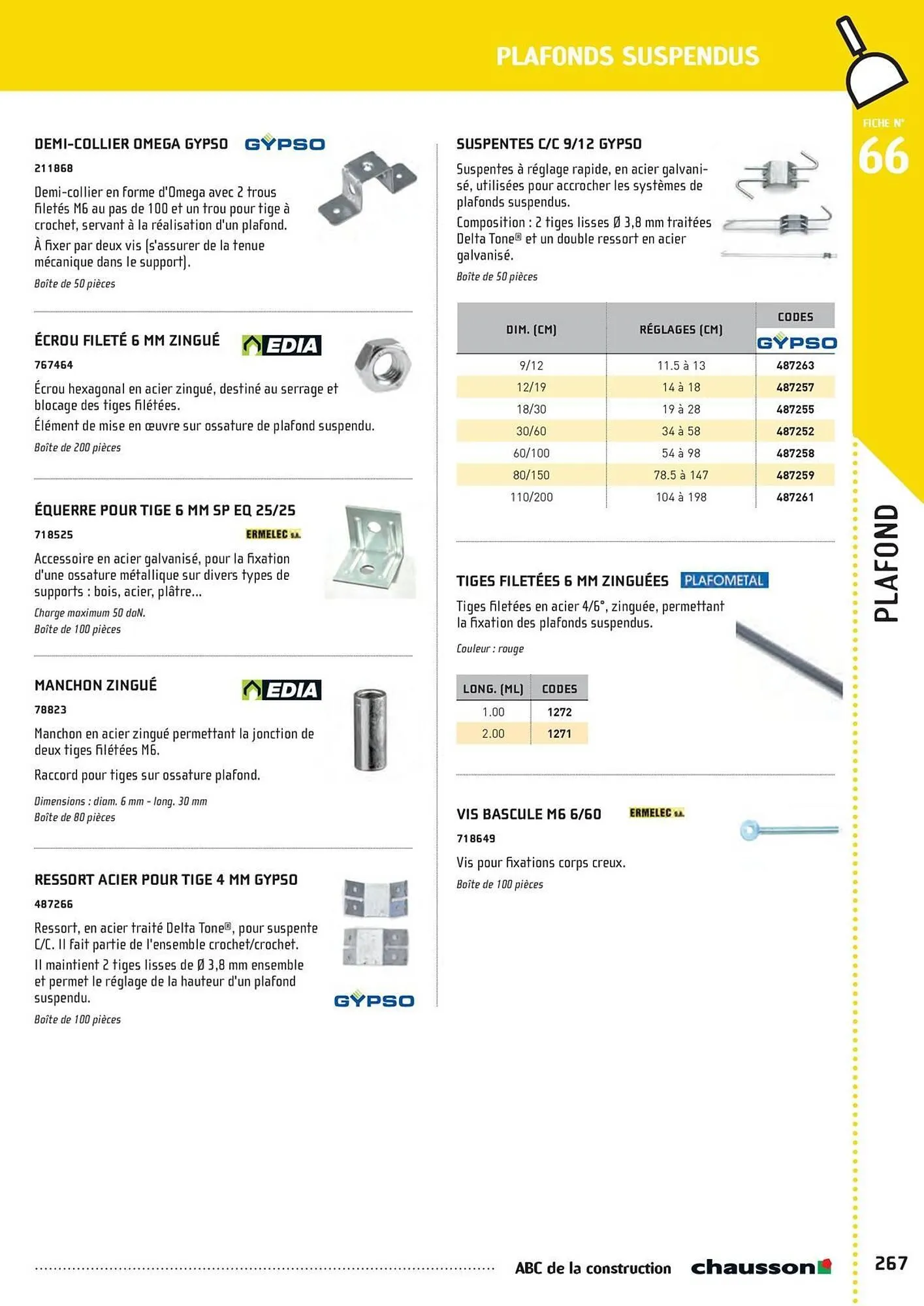 Catalogue Chausson Matériaux du 2 mai au 31 décembre 2025 - Catalogue page 269