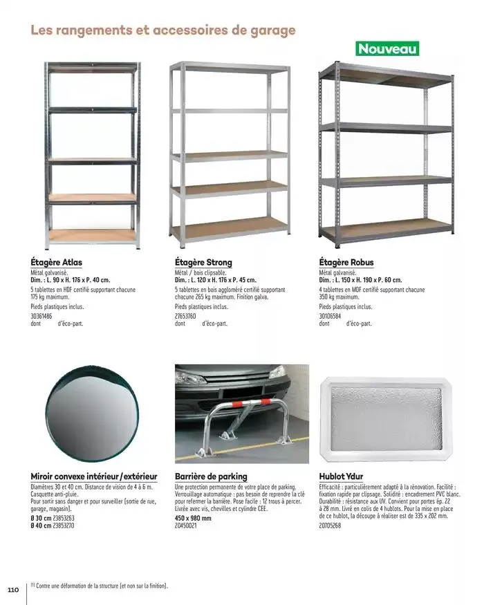 Menuiserie Extérieures 2025 du 1 janvier au 31 décembre 2025 - Catalogue page 110