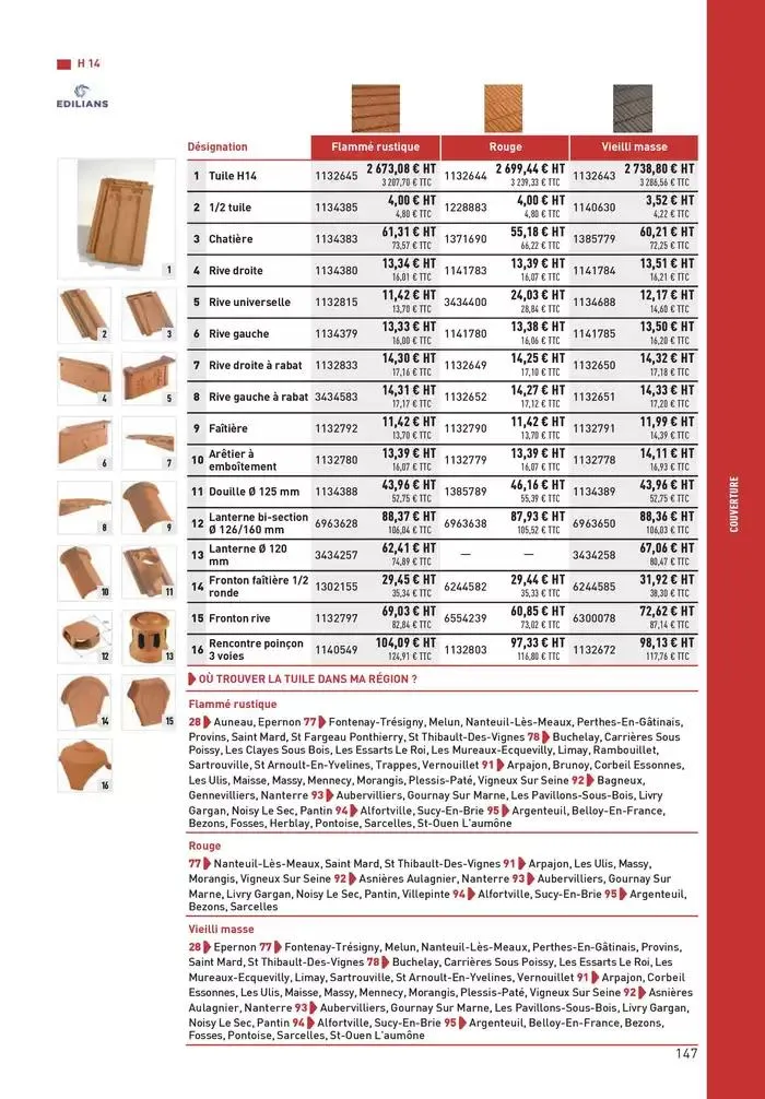 Matériaux 2025 du 1 janvier au 31 décembre 2025 - Catalogue page 147