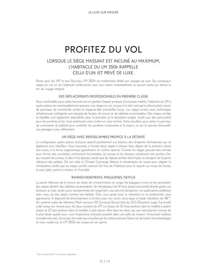 Lexus LM du 27 mars au 27 mars 2026 - Catalogue page 10