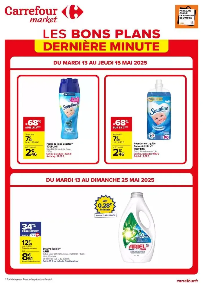 LES BONS PLANS DERNIÈRE MINUTE ! du 13 mai au 25 mai 2025 - Catalogue page 1
