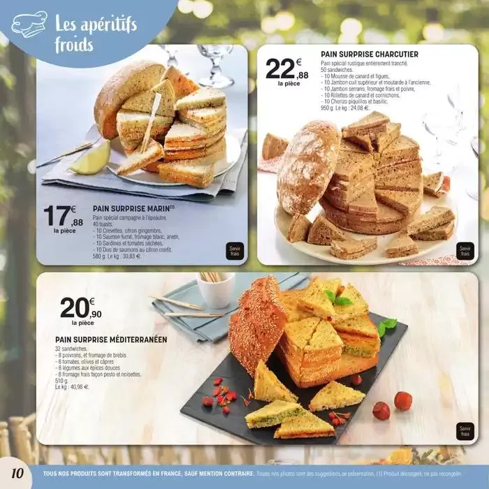 CARTE TRAITEUR PERMANENTE du 31 mars au 30 mars 2026 - Catalogue page 10