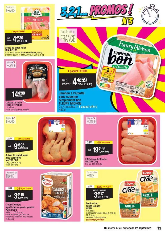 3,2,1… Promos ! du 17 septembre au 22 septembre 2024 - Catalogue page 13