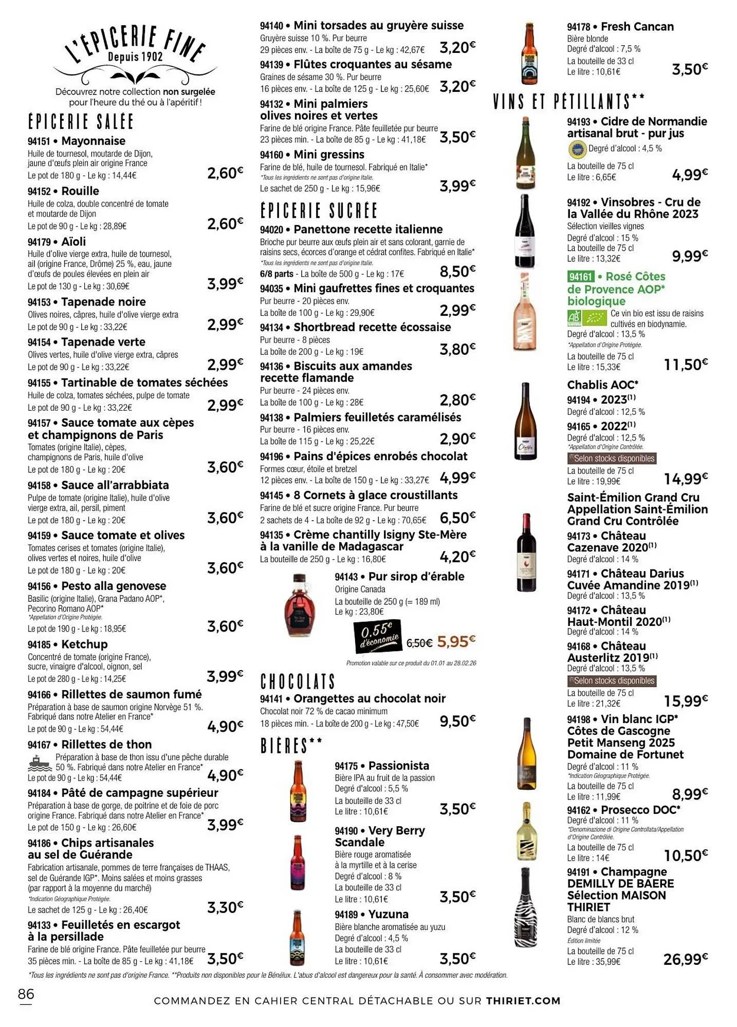 Catalogue Thiriet du 1 janvier au 30 janvier 2026 - Catalogue page 86
