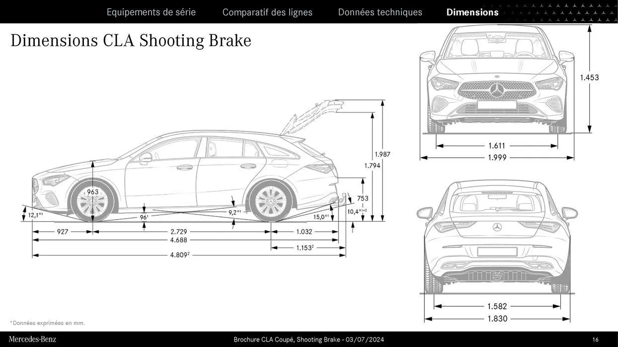 Mercedes Benz CLA Coupé et Shooting Brake du 9 septembre au 31 août 2025 - Catalogue page 16