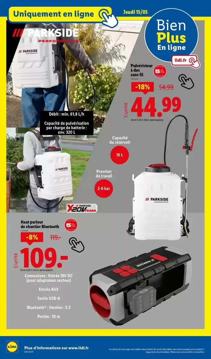 Profitez d'une large sélection de produits à prix réduits chez Lidl ! du 15 mai au 21 mai 2025 - Catalogue page 42