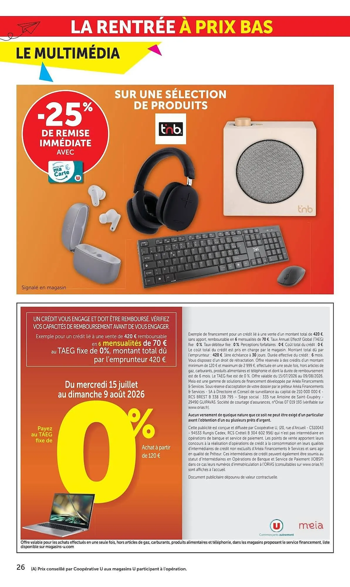Catalogue Super U du 7 juillet au 9 août 2026 - Catalogue page 26