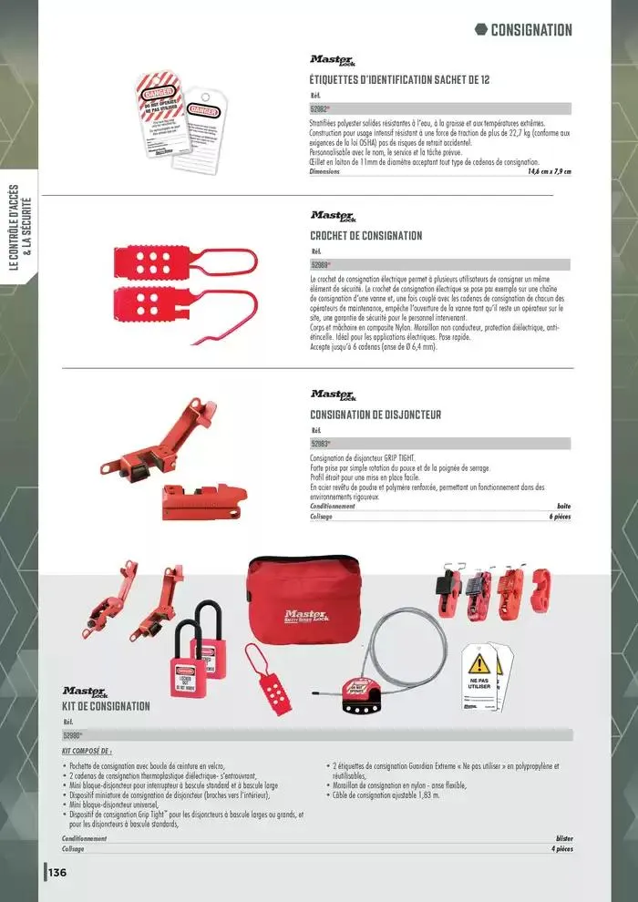 Guide Quincaillerie Serrurerie 2025 - 2026 du 1 avril au 1 avril 2026 - Catalogue page 138