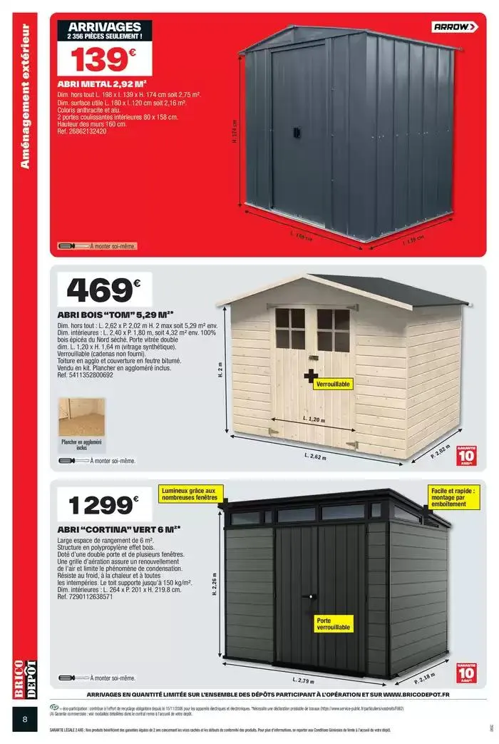 Les arrivages Brico Dépôt du 28 février au 13 mars 2025 - Catalogue page 8