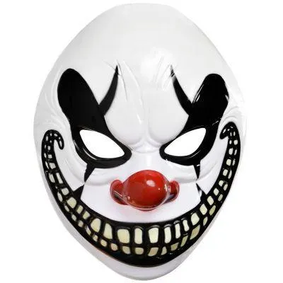 Masque de Clown Souriant en Plastique pour Halloween