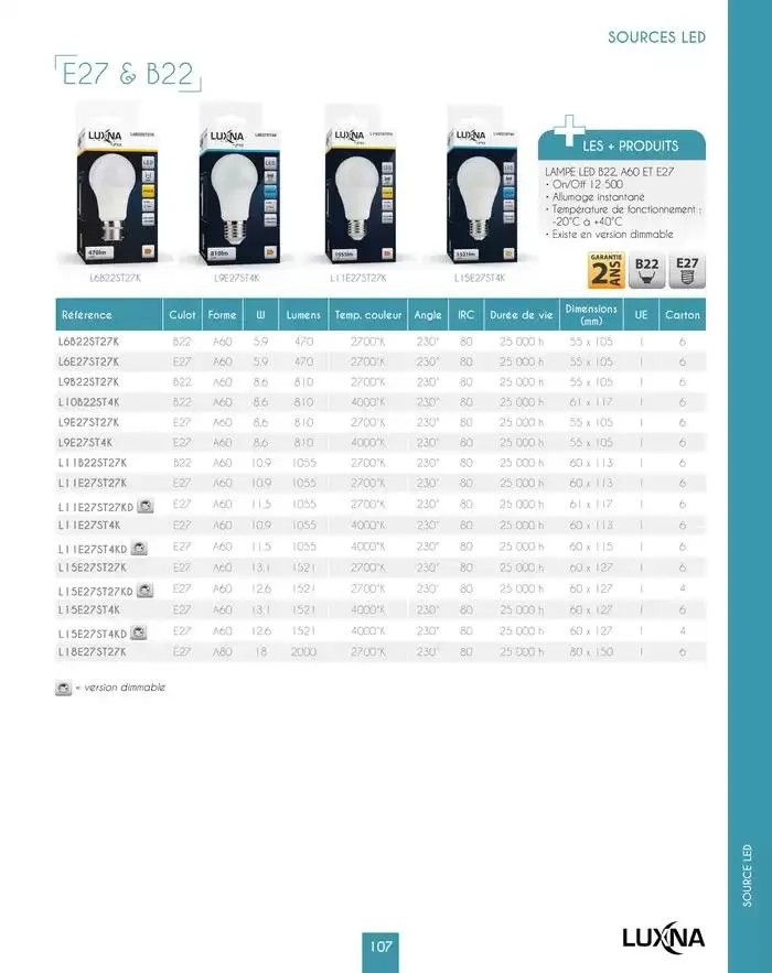 LUXNA 2025 du 1 janvier au 31 décembre 2026 - Catalogue page 109