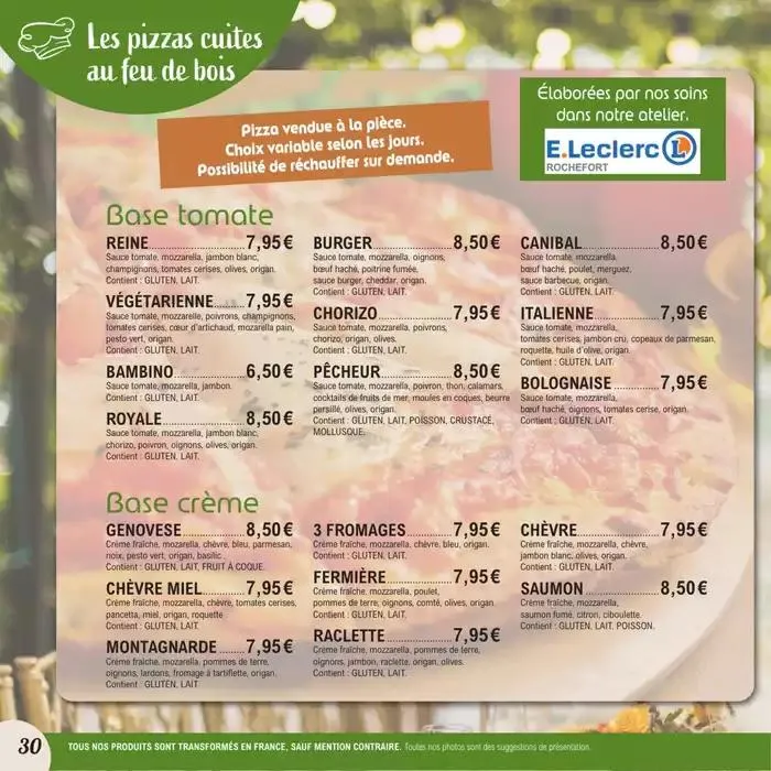 CARTE TRAITEUR PERMANENTE du 3 avril au 30 mars 2026 - Catalogue page 30