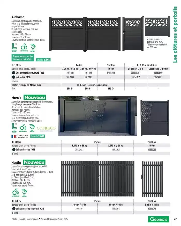 Aménagements Extérieurs 2025 du 1 janvier au 31 décembre 2025 - Catalogue page 47
