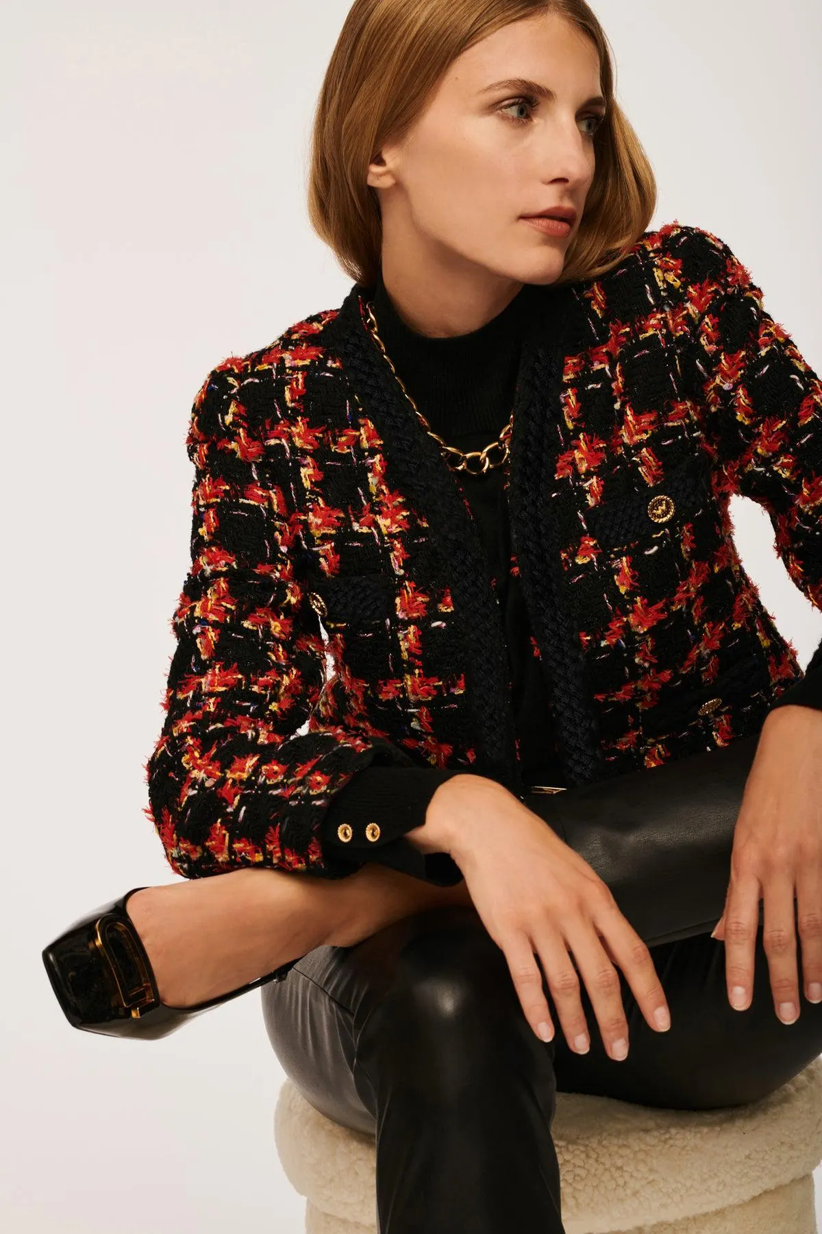 Veste courte en tweed