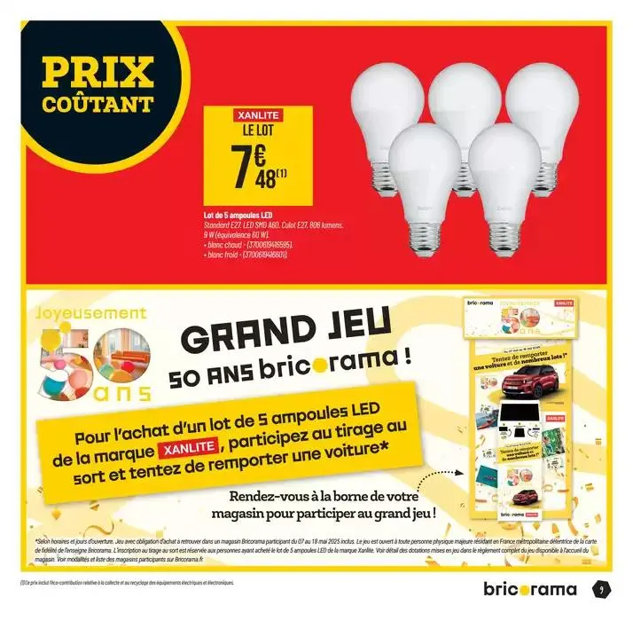 Célébrons les 50 ans Bricorama ! du 7 mai au 18 mai 2025 - Catalogue page 9