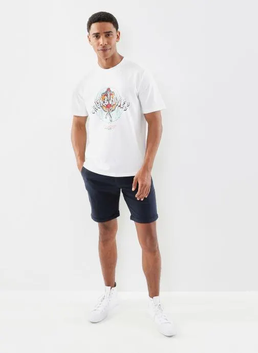 T-shirt - JORCOCONUT SKULL TEE SS CREW NECK - Blanc