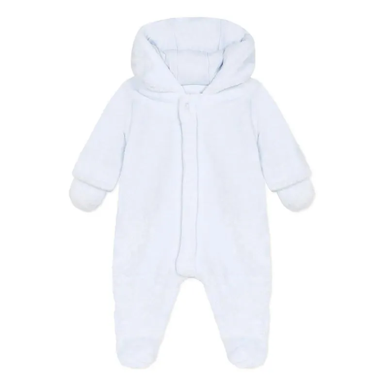 Pilote fausse fourrure bleu ciel naissance Absorba