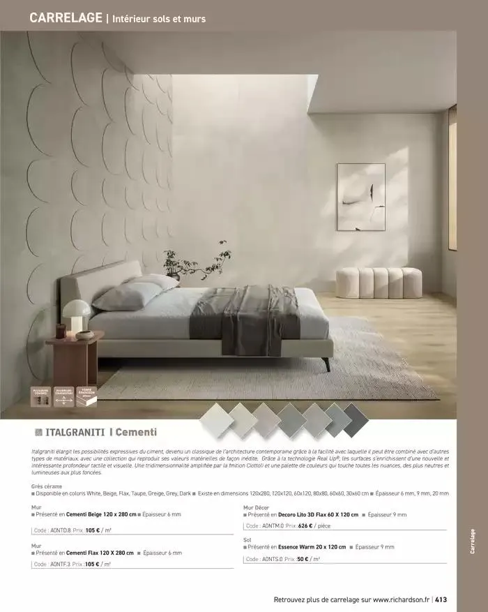 SALLE DE DE BAINS ET CARRELAGE 2025 du 11 avril au 31 décembre 2025 - Catalogue page 415