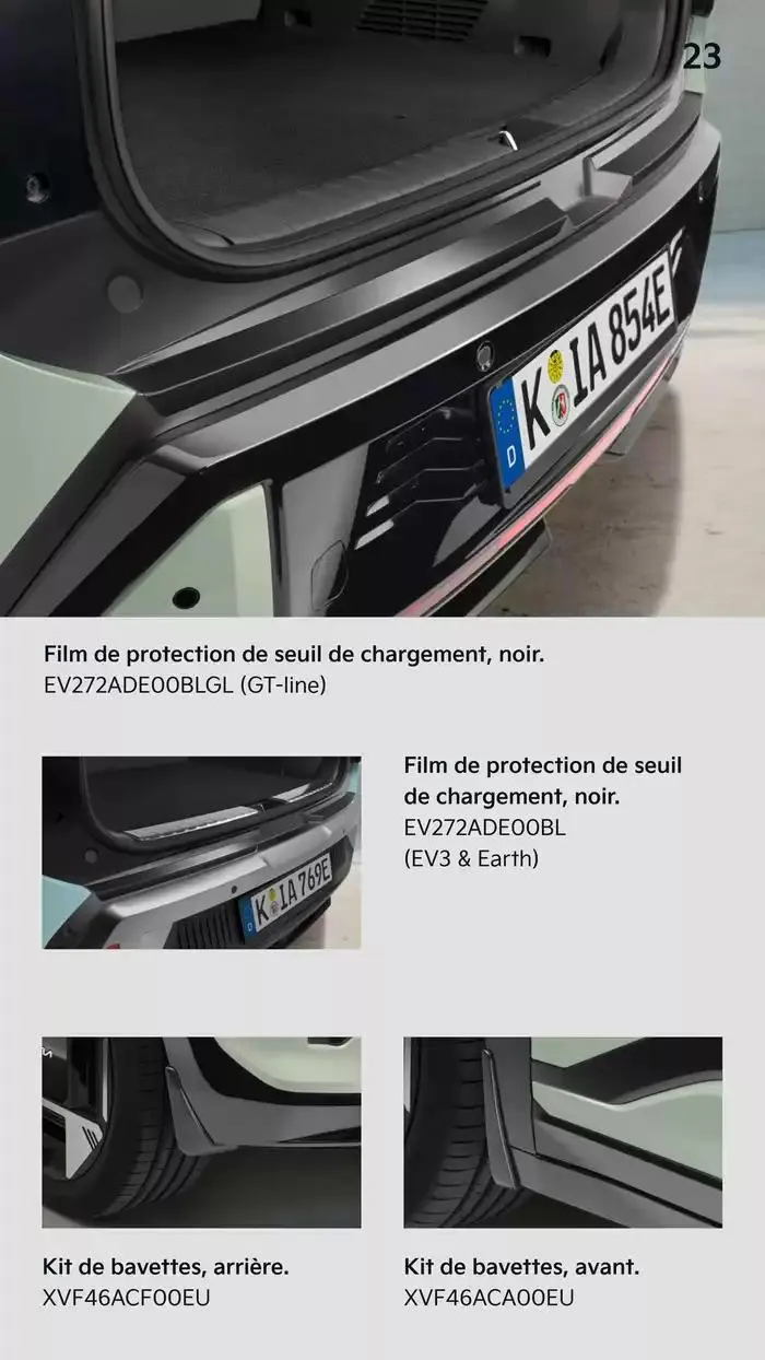 KIA Nouveau EV3 100% électrique - Accessoires du 15 mai au 6 mai 2026 - Catalogue page 13