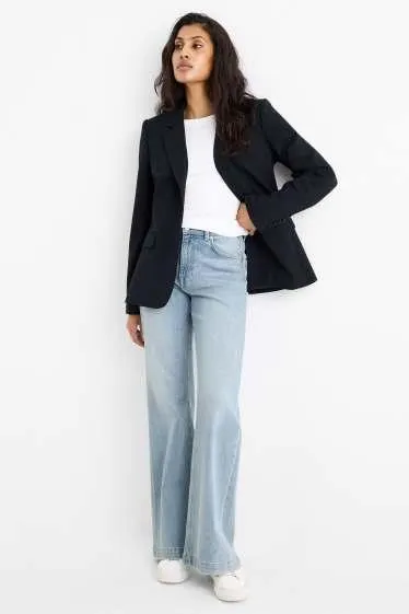 Loose flared jeans - mid-rise waist