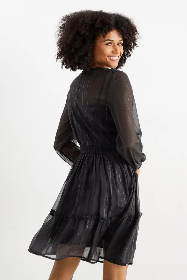 Fit & flare V-neck dress