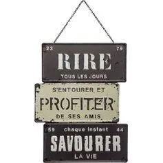 Décoration panneau métal 26x34cm