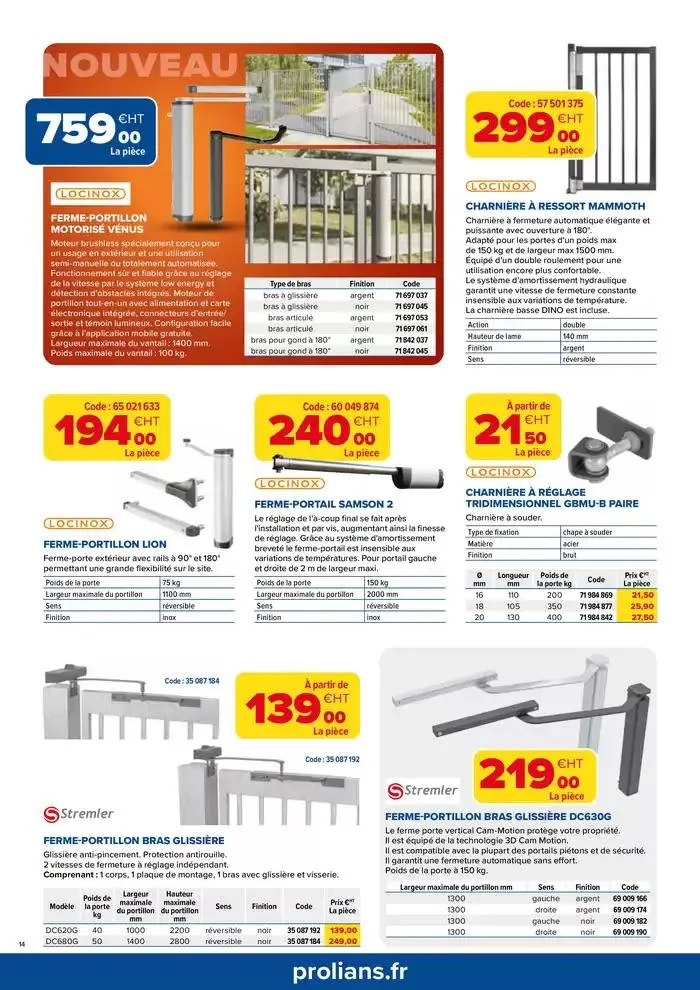 Opération Portail Aménagement Extérieur du 4 mars au 30 avril 2025 - Catalogue page 14