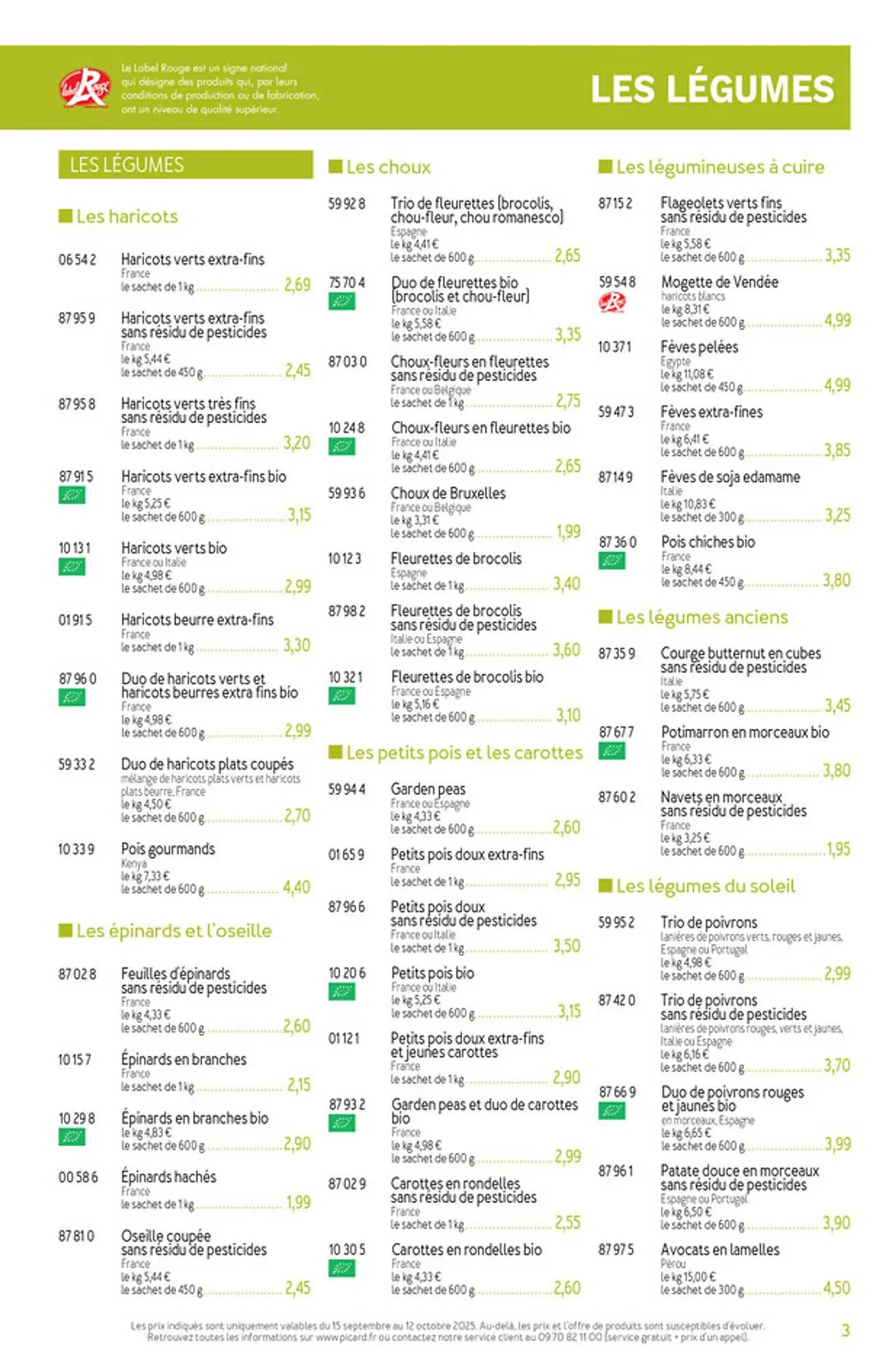 Catalogue Picard du 15 septembre au 16 novembre 2025 - Catalogue page 3