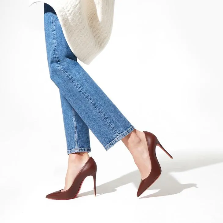 Escarpins 100 mm - Cuir nappa - Nude 8