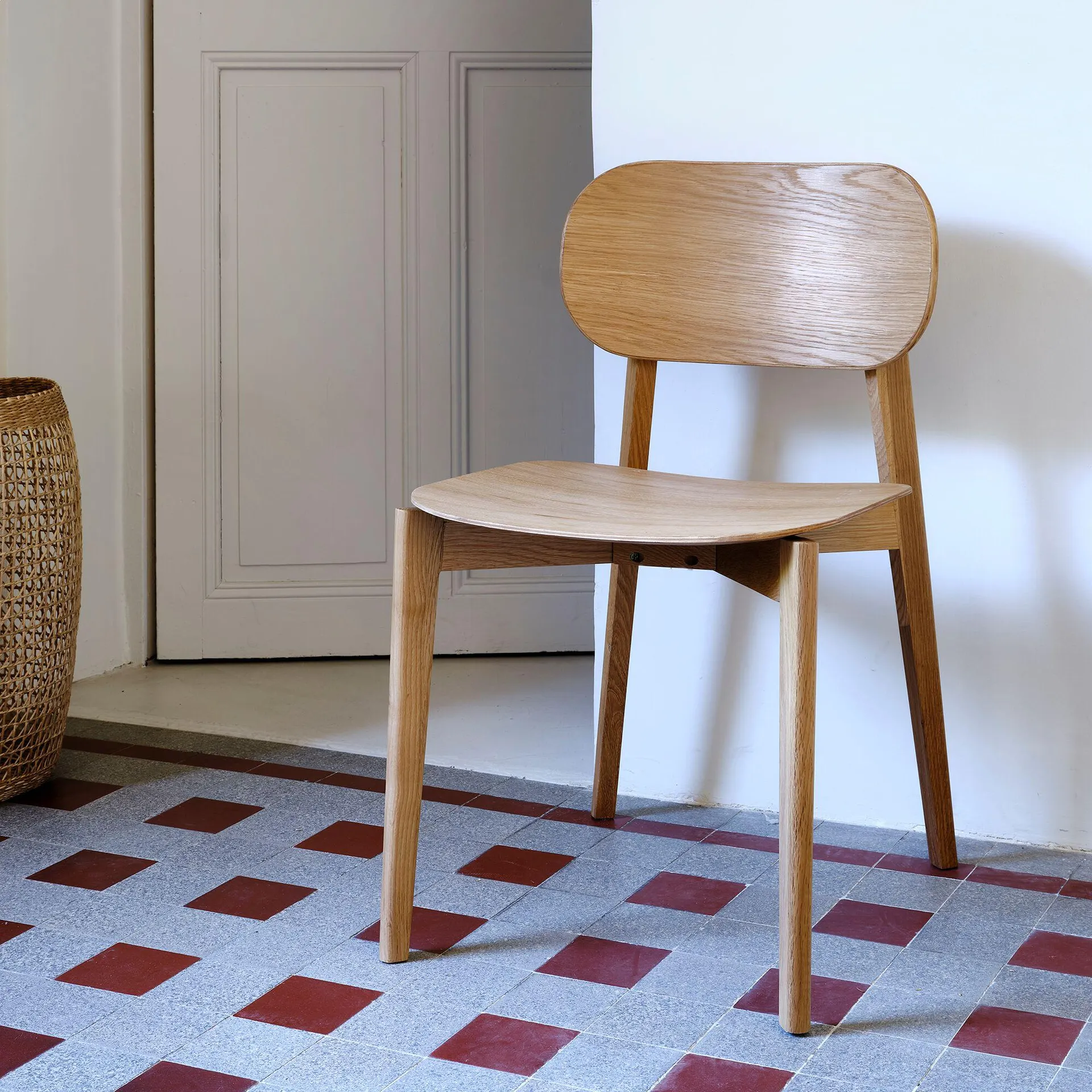 Chaise en bois de chêne - bois clair