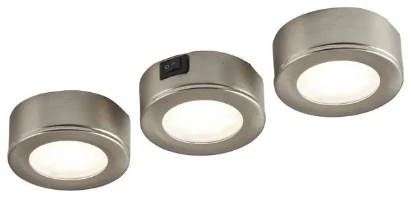 3 spots ronds esmo led int alu brosse - colours - Colours