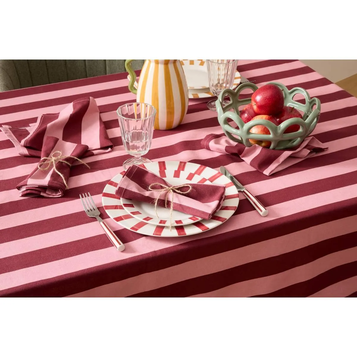 Lot de 4 serviettes de table "Cherry"