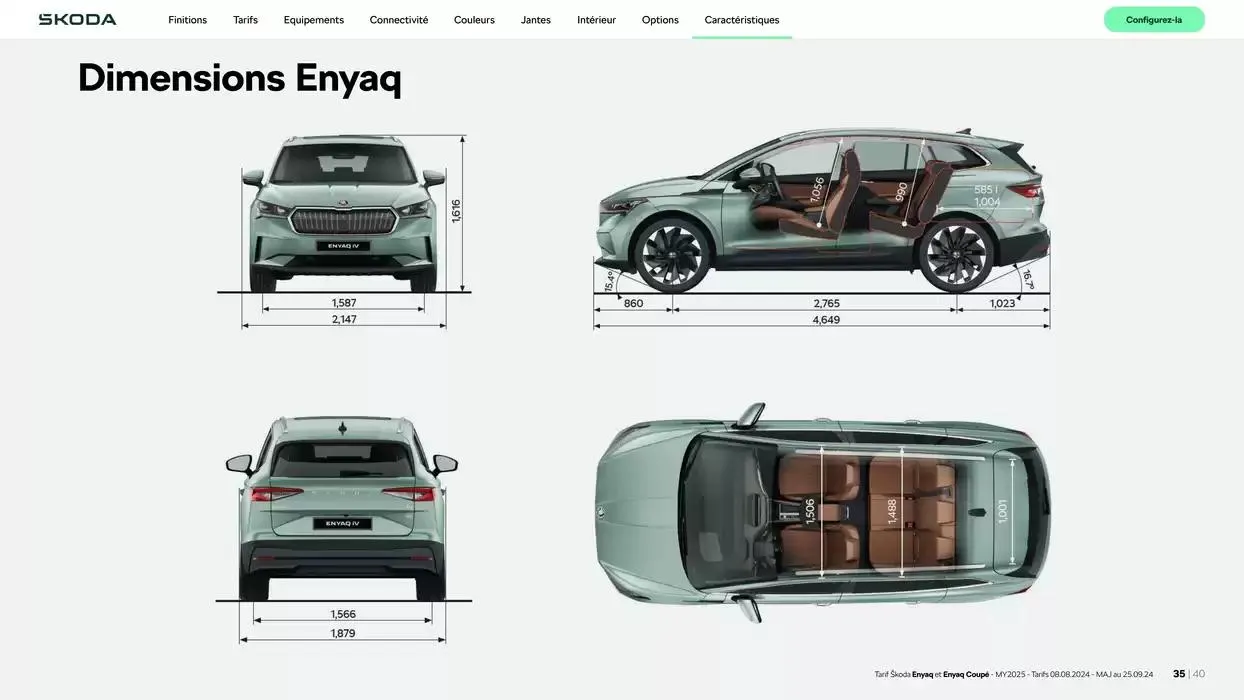 Enyaq SUV Version 85 du 6 novembre au 6 novembre 2025 - Catalogue page 35