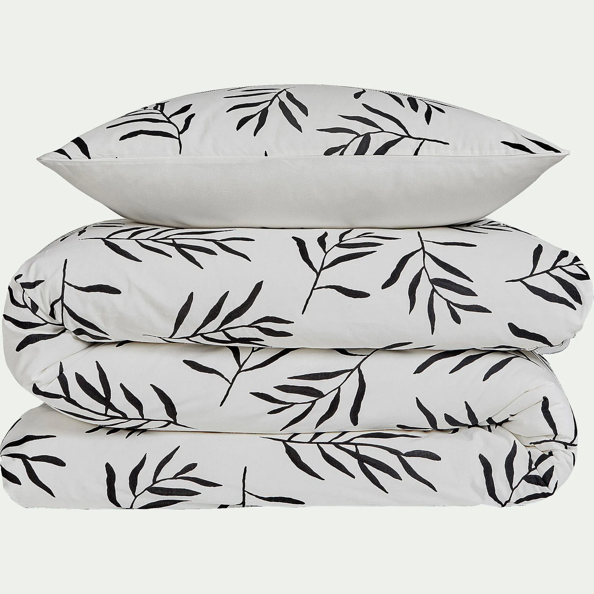 Housse de couette 240x220cm et 2 taies d'oreiller 63x63cm en coton - motifs branches d'aloyse