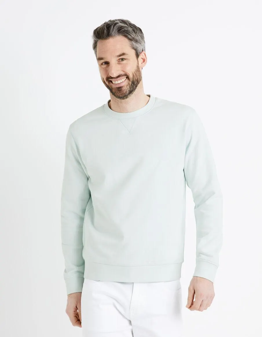 Sweat col rond 100% coton - vert