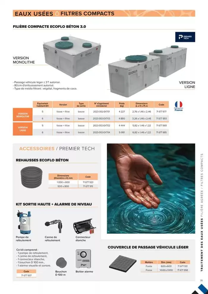 ASSAINISSEMENT NON COLLECTIF ET GESTION DES EAUX PLUVIALES du 4 mars au 31 décembre 2025 - Catalogue page 35