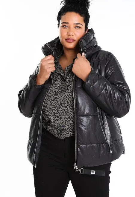 Doudoune courte à capuche