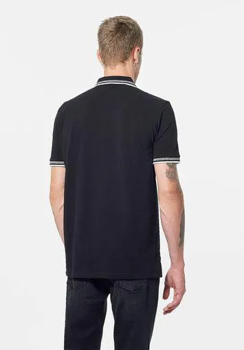 Polo noir Homme en 100% coton bio