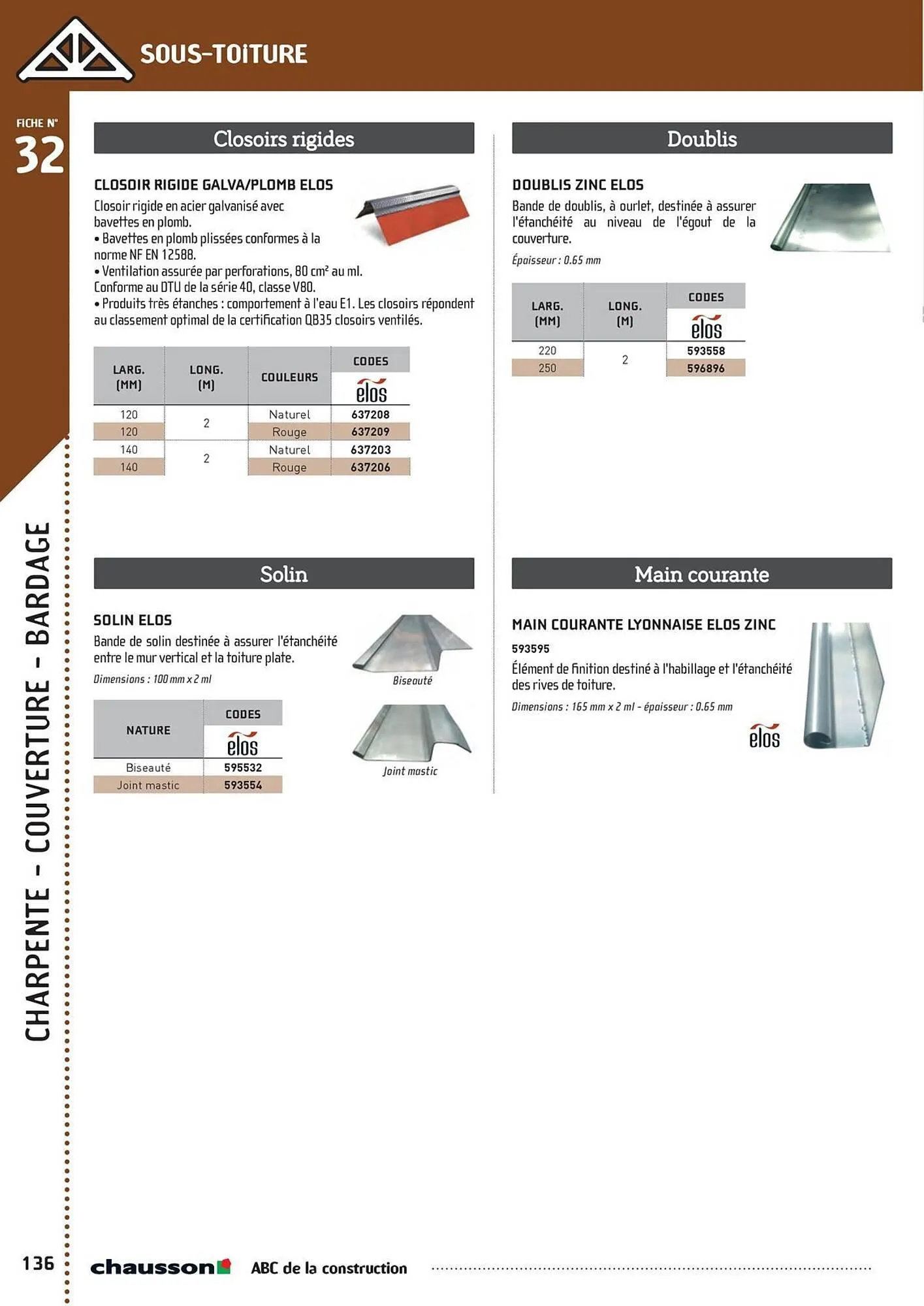 Catalogue Chausson Matériaux du 2 mai au 31 décembre 2025 - Catalogue page 138