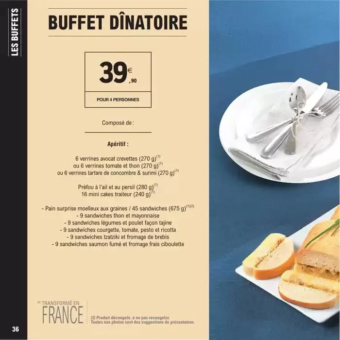 CARTE TRAITEUR PERMANENTE - MIXTE du 8 avril au 17 novembre 2025 - Catalogue page 36