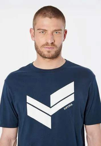 T-shirt bleu marine homme 100% coton