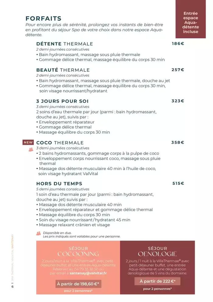 Carte spa Santenay 2025 du 9 décembre au 31 décembre 2025 - Catalogue page 6