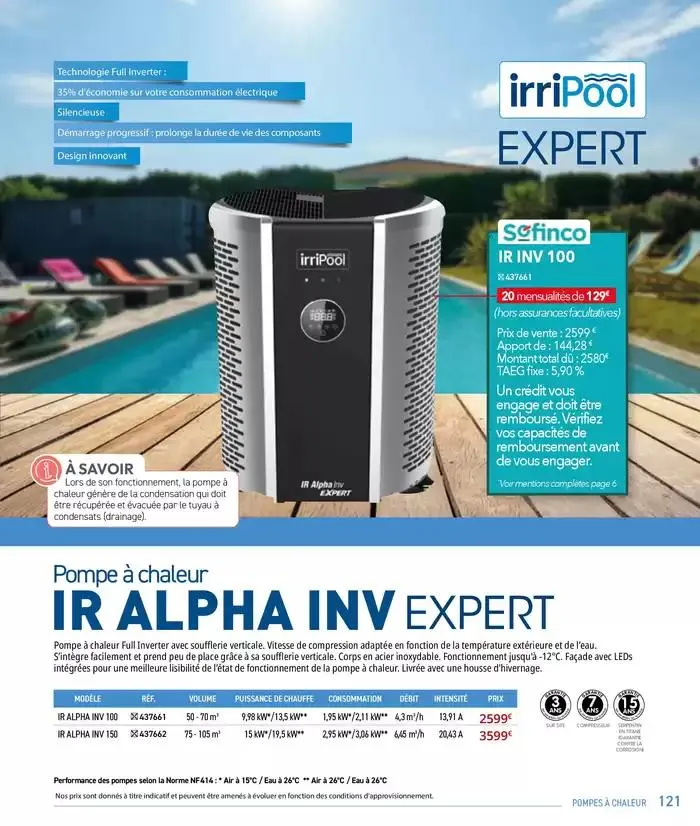 Les plaisir de l'eau Piscine,Spa,Arrosage du 10 mars au 31 décembre 2025 - Catalogue page 121