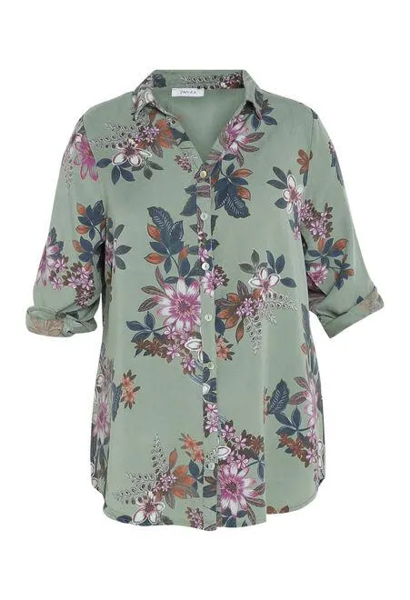 Chemisier à fleurs en tencel